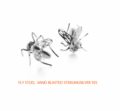Fly stud silver